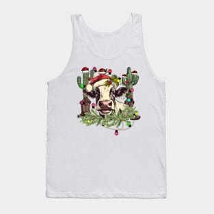 Mooey Christmas Cow Tank Top